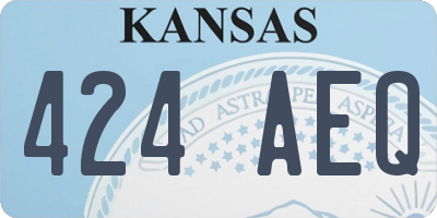 KS license plate 424AEQ