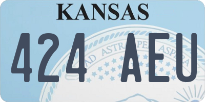 KS license plate 424AEU