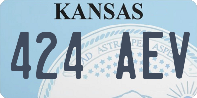 KS license plate 424AEV