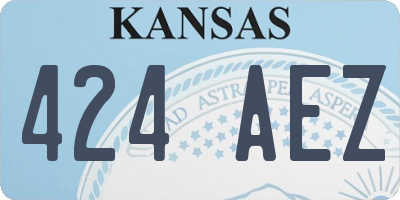 KS license plate 424AEZ