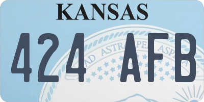 KS license plate 424AFB