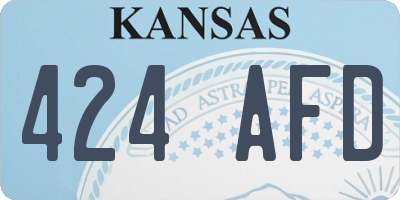 KS license plate 424AFD