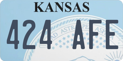 KS license plate 424AFE