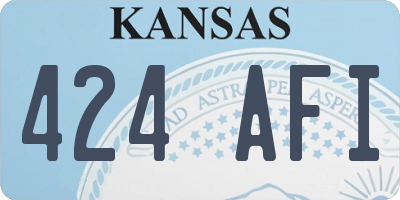 KS license plate 424AFI
