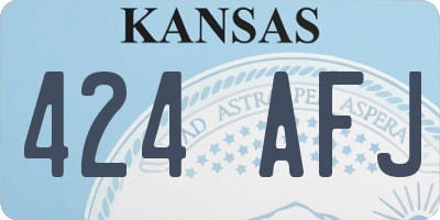 KS license plate 424AFJ