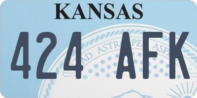 KS license plate 424AFK