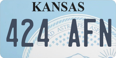 KS license plate 424AFN