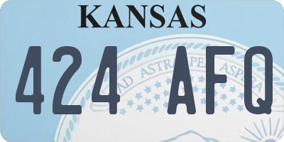 KS license plate 424AFQ