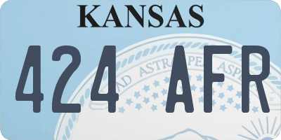 KS license plate 424AFR