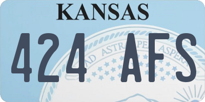 KS license plate 424AFS
