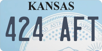 KS license plate 424AFT