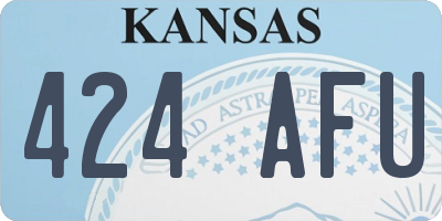KS license plate 424AFU