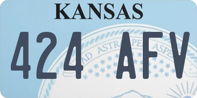 KS license plate 424AFV