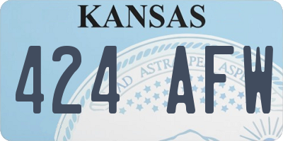 KS license plate 424AFW