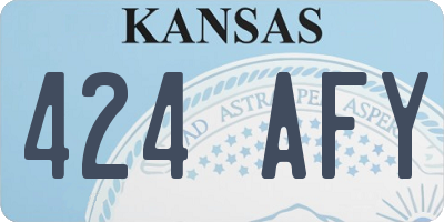 KS license plate 424AFY
