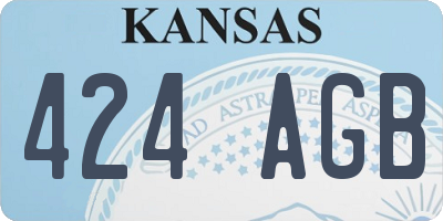 KS license plate 424AGB