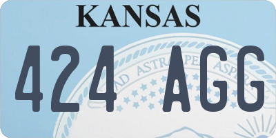 KS license plate 424AGG
