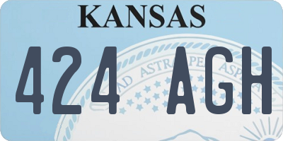 KS license plate 424AGH