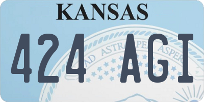 KS license plate 424AGI