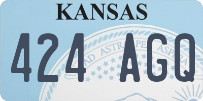 KS license plate 424AGQ