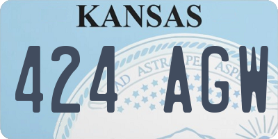 KS license plate 424AGW