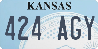 KS license plate 424AGY