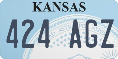KS license plate 424AGZ