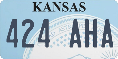 KS license plate 424AHA