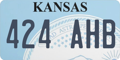 KS license plate 424AHB