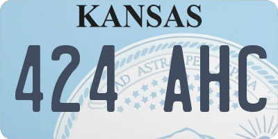 KS license plate 424AHC