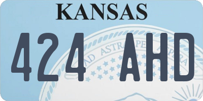 KS license plate 424AHD