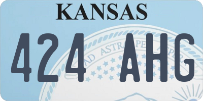 KS license plate 424AHG