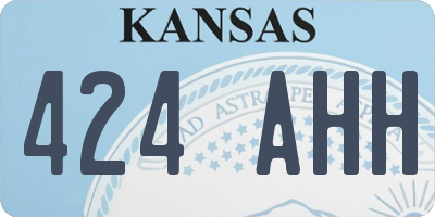 KS license plate 424AHH