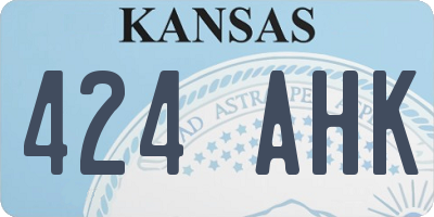 KS license plate 424AHK