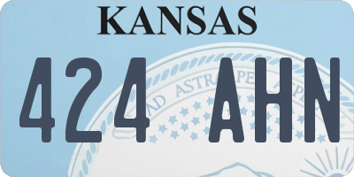 KS license plate 424AHN
