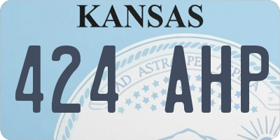 KS license plate 424AHP