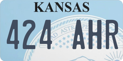 KS license plate 424AHR