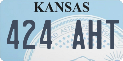 KS license plate 424AHT