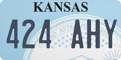 KS license plate 424AHY