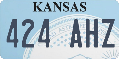 KS license plate 424AHZ