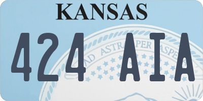 KS license plate 424AIA