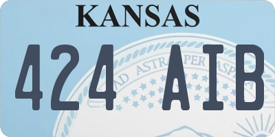KS license plate 424AIB