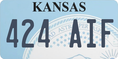 KS license plate 424AIF
