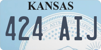 KS license plate 424AIJ