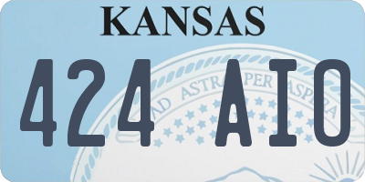 KS license plate 424AIO