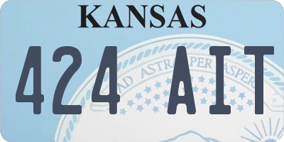 KS license plate 424AIT