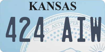 KS license plate 424AIW