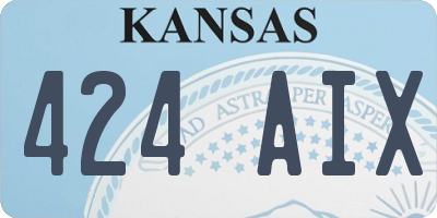 KS license plate 424AIX