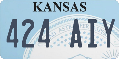 KS license plate 424AIY