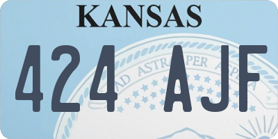 KS license plate 424AJF